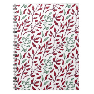Cuadernos en espiral de flores para una toma de no