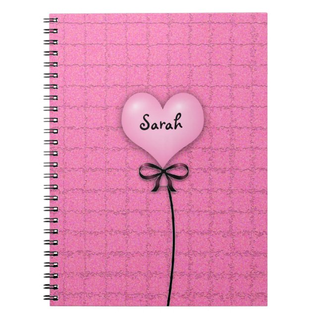 Cuadernos Escolares Corazón Rosa Globo Chicas Mona (Frente)