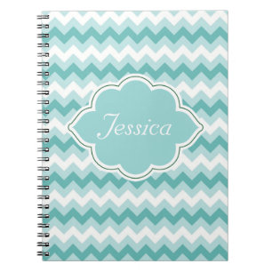 Cuadernos espirales personalizados Chevron de la