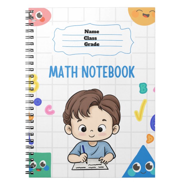 Cuadernos matemáticos personalizados para la escue (Frente)