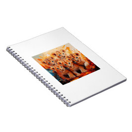 Cuadernos - Obra de arte de los cinco cachorros de
