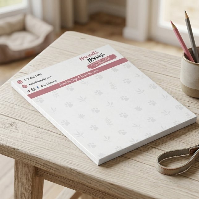 Cuadernos para negocios pequeños de paseos de perr (Dog Walking Small Business Notepads)