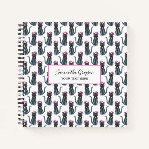 Cuadernos personalizados de gatos negros de Navida