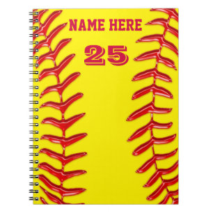 Cuadernos PERSONALIZADOS lindos del softball, SU