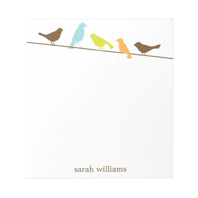 Cuadernos Personalizados Pájaros en un Alambre (Frente)