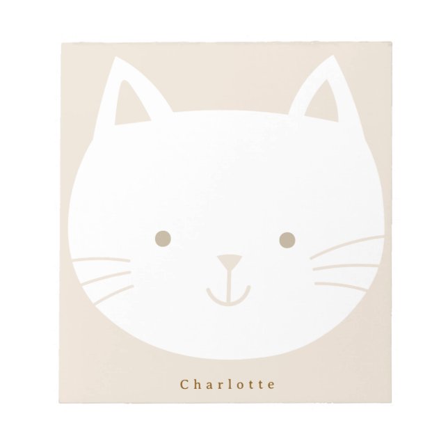 Cuadernos personalizados para niños Kitty broncead (Frente)