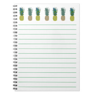 Cuadernos rayados con tema de piña