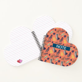 Cuadernos y blocs de escritura con patrón de hojas