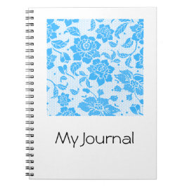 Cuadernos y diarios de flores azules de mi diario