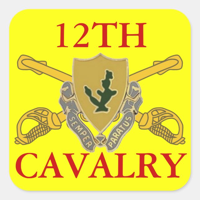 CUADRADA 12.º PEGATINA CAVALRY (Anverso)