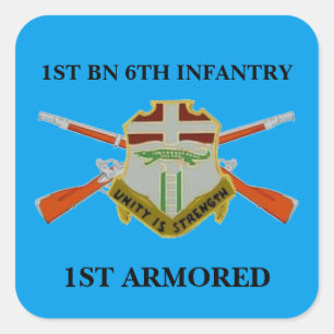 CUADRADA 1.ᵉʳ BATTALÓN 6 INFANTERÍA 1.ª PEGATINA ARMADA