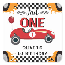 1.ᵉʳ Pegatina de Carreras de cumpleaños a favor de