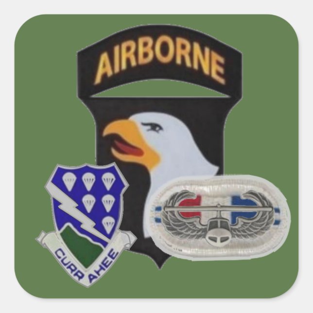 CUADRADA 2.ª BN 506ª INFANTERÍA 101ª PEGATINA AÉREA (Anverso)