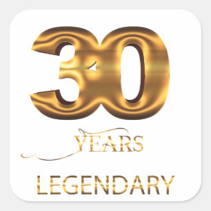 Cuadrada 30 años pegatina legendaria