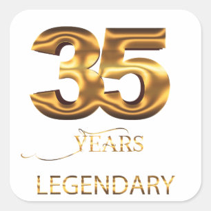 Cuadrada 35 años pegatina legendaria