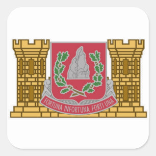 CUADRADA 37.º PEGATINA DE BATTALONES DE INGENIEROS