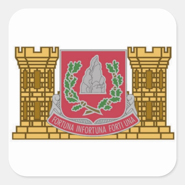CUADRADA 37.º PEGATINA DE BATTALONES DE INGENIEROS (Anverso)