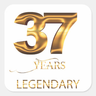 Cuadrada 37 años pegatina legendaria