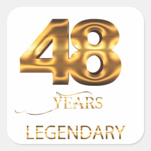 Cuadrada 48 años pegatina legendaria