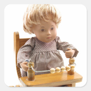 Cuadrada 501 Sasha bebé Honey Sandy Rubia pegatina