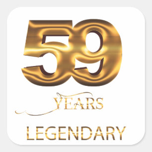 Cuadrada 59 años pegatina legendaria