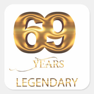 Cuadrada 69 años pegatina legendaria