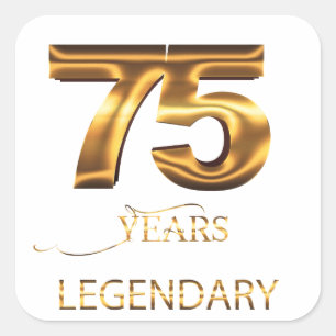 Cuadrada 75 años pegatina legendaria