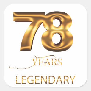 Cuadrada 78 años pegatina legendaria