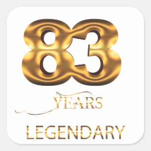 Cuadrada 83 años pegatina legendaria