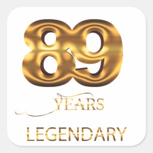 Cuadrada 89 años pegatina legendaria