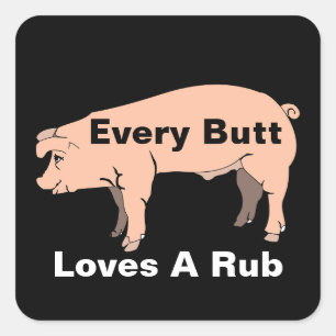 Cuadrada A Cada Butt Le Encanta Un Pegatina De Rubo