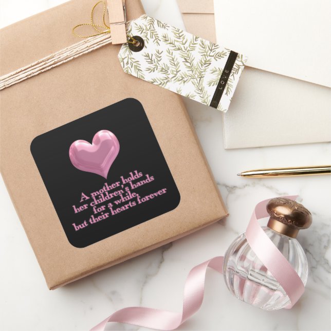 Cuadrada A las madres les encanta el pegatina de vacaciones (Regalar)