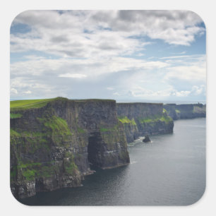 Cuadrada Acantilados de Moher en el pegatina de Irlanda
