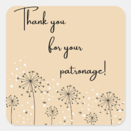 Cuadrada Agradecimientos por su Pegatina de Patronato