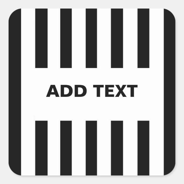 Cuadrada Agregar su propio texto al Pegatina de diseño de r (Anverso)