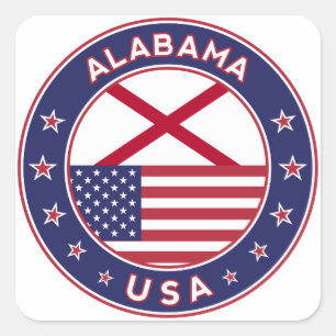 Cuadrada Alabama, camiseta de Alabama, pegatina de Alabama,