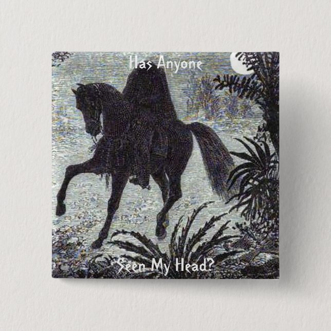 Cuadrada ¿Alguien Ha Visto Mi Cabeza? Chapa (Anverso)