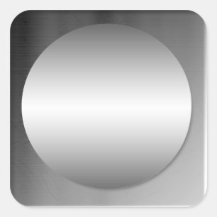 Cuadrada Alise al pegatina metalizado enmarcado del círcul