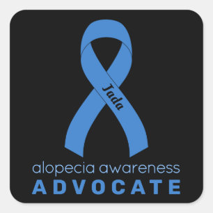 Cuadrada Alopecia Defensora Pegatina de la Plaza Negra