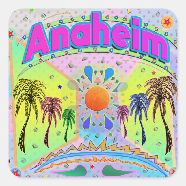 Cuadrada Anaheim Calm Desire Pegatina (Anverso)
