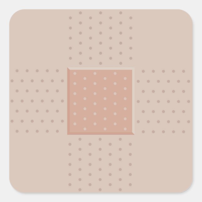 Cuadrada Aplastador médico de tira y afloja - Pegatina cuad (Anverso)