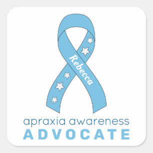 Cuadrada Apraxia Advocate Pegatina de la Plaza Blanca