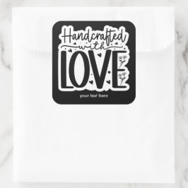 Cuadrada Artesanía con pegatina de amor