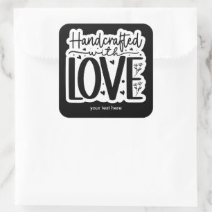 Cuadrada Artesanía con pegatina de amor