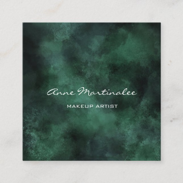 Cuadrada Artista de maquillaje Resumen tarjeta de visita de (Anverso)