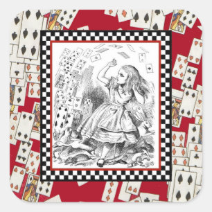 Cuadrada Ataque de la tarjeta 1 Pegatina