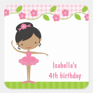 Cuadrada Ballerina Pegatina