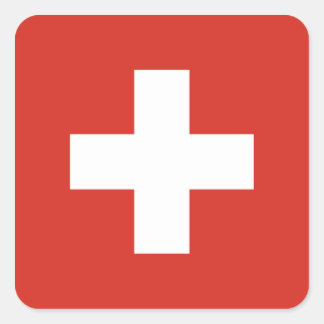 Cuadrada Bandera de Suiza Pegatina