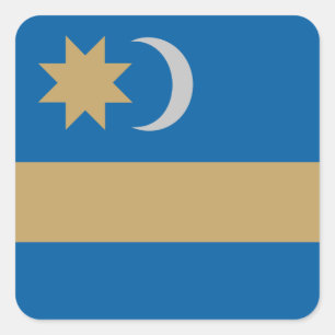 Cuadrada Bandera del Pegatina de Ronda Clásica de Székely L