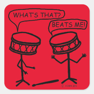 Cuadrada Beats Me Square Pegatina